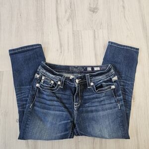 Miss Me Women's Blue Denim Capris